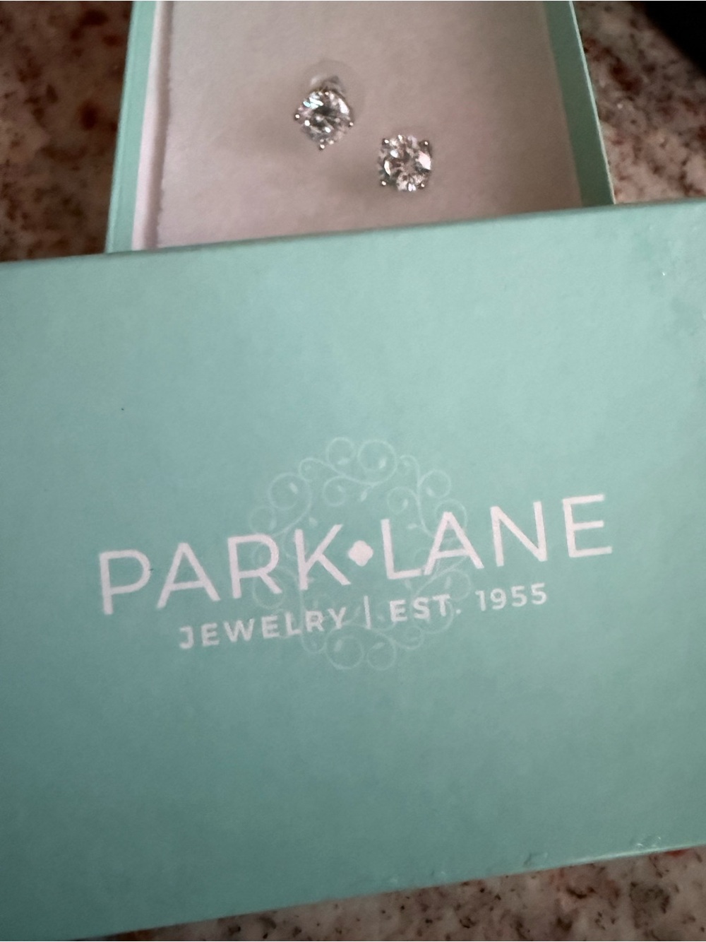 Park Lane Clear Crystal Stud Earrings - Silver-Tone Sparkle